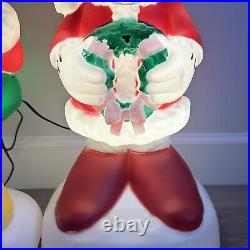 Disney Mickey and Minnie Mouse 24 Blow Molds Lighted Holiday Christmas Gemmy