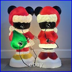 Disney Mickey and Minnie Mouse 24 Blow Molds Lighted Holiday Christmas Gemmy
