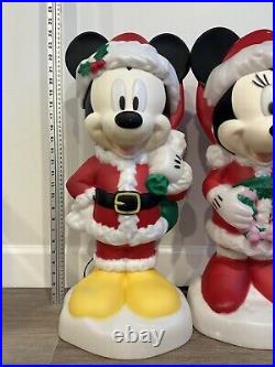 Disney Mickey and Minnie Mouse 24 Blow Molds Lighted Holiday Christmas Gemmy