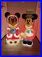 Disney Santa’s Best Mickey and Minnie Mouse Christmas Blow Molds 33 1/2 Vintage
