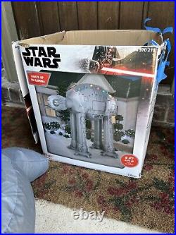 Disney Star Wars AT-AT Giant Airblown Inflatable Reindeer With Lights 8.5' RARE