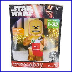 Disney Star Wars Chewbacca Gemmy Airblown Inflatable 5' Milk & Wookies Christmas