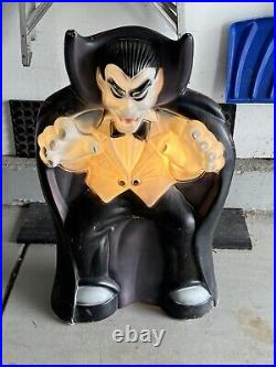 Dracula 36 Halloween Blow Mold Light General Foam Purple Black