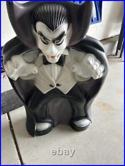 Dracula 36 Halloween Blow Mold Light General Foam Purple Black