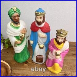 EMPIRE Christmas Blow Molds THE 3 WISE MEN Nativity withLights 18 23 Rare Size