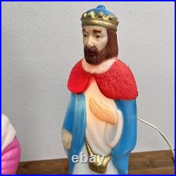 EMPIRE Christmas Blow Molds THE 3 WISE MEN Nativity withLights 18 23 Rare Size