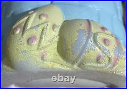 Easter Bunny Rabbit Vintage Blow Mold 3 Tier Stacked Basket Lighted