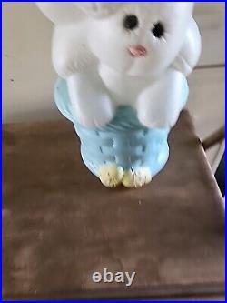 Easter Bunny Rabbit Vintage Blow Mold 3 Tier Stacked Basket Lighted Rare READ