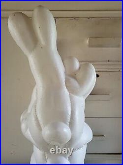 Easter Bunny Rabbit Vintage Blow Mold 3 Tier Stacked Basket Lighted Rare READ