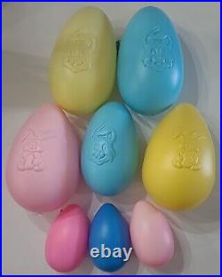 Easter Eggs Blow Mold Grand Venture 1998 General Foam No Name Vintage Lot of 8 B