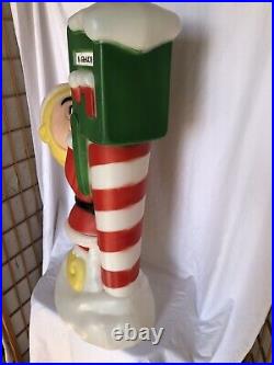 Elf with Mailbox Vintage 34 General Foam Blow Mold Santa Claus Sign Yard Decor