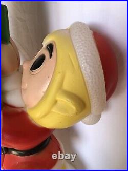 Elf with Mailbox Vintage 34 General Foam Blow Mold Santa Claus Sign Yard Decor