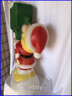 Elf with Mailbox Vintage 34 General Foam Blow Mold Santa Claus Sign Yard Decor