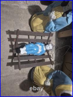 Empire 1950s Vintage Blow Molds Mary Joseph Jesus Nativity Works Rare