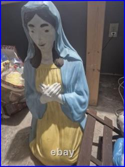 Empire 1950s Vintage Blow Molds Mary Joseph Jesus Nativity Works Rare