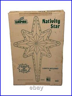 Empire 39 Tall Nativity Star Blow Mold Vintage Lights Up With Box 1650 Tested
