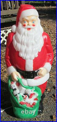 Empire 46 Blow Mold Christmas Santa Toy Sack Lighted Decoration