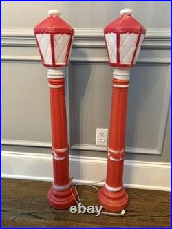 Empire Blow Mold Christmas Lantern Lamp Post Candle Light 1969 / 40 VINTAGE