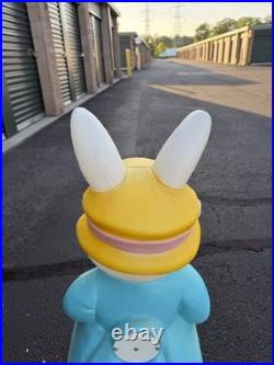 Empire Blow Mold Mr Mrs Easter 35 Inch Bunny Rabbit Light up Yard Decor