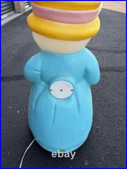 Empire Blow Mold Mr Mrs Easter 35 Inch Bunny Rabbit Light up Yard Decor