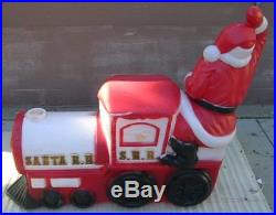 Empire Blowmold Blow Mold Santa Christmas Train 3 Piece 60mi S Of Chicago