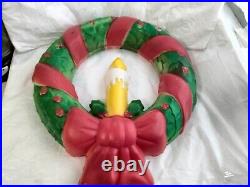 Empire Blowmold Hanging Christmas Wreath Holiday Vintage 95