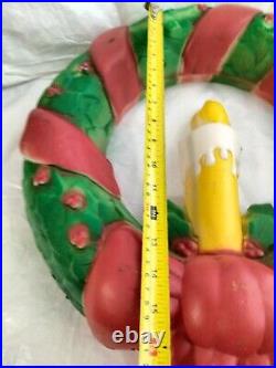 Empire Blowmold Hanging Christmas Wreath Holiday Vintage 95