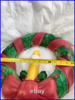 Empire Blowmold Hanging Christmas Wreath Holiday Vintage 95