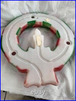 Empire Blowmold Hanging Christmas Wreath Holiday Vintage 95