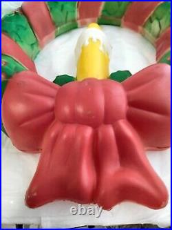 Empire Blowmold Hanging Christmas Wreath Holiday Vintage 95