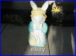Empire Easter Bunny With Basket of Eggs Blow Mold 34