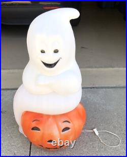 Empire Halloween Ghost On Pumpkin 35 Vintage Lighted