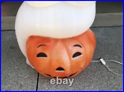 Empire Halloween Ghost On Pumpkin 35 Vintage Lighted