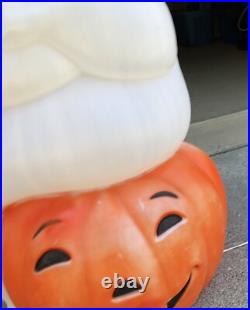 Empire Halloween Ghost On Pumpkin 35 Vintage Lighted