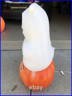 Empire Halloween Ghost On Pumpkin 35 Vintage Lighted