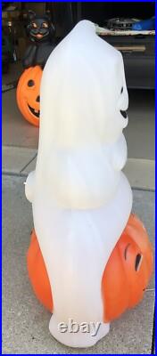 Empire Halloween Ghost On Pumpkin 35 Vintage Lighted
