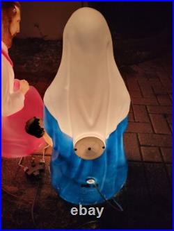 Empire Lighted Blow Mold Nativity 28 Mary Joseph Jesus Vintage Holiday Decor
