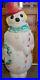 Empire Lighted Christmas Snowman Wreath/Candy Cane Blow Mold 46 VTG