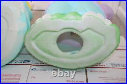 Empire Mr. & Mrs. Easter Bunny Rabbit Spring Blow Mold Aprox 34'' USA