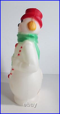Empire Plastic 13 Blow Mold Set of 4 Santa Snowman 2 Noel Candles w cords bulb