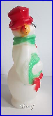 Empire Plastic 13 Blow Mold Set of 4 Santa Snowman 2 Noel Candles w cords bulb