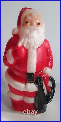 Empire Plastic 13 Blow Mold Set of 4 Santa Snowman 2 Noel Candles w cords bulb