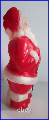 Empire Plastic 13 Blow Mold Set of 4 Santa Snowman 2 Noel Candles w cords bulb