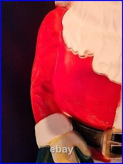 Empire Santa Claus Blow Mold 46 Green Toy Sack Christmas Lighted 1968 Vintage