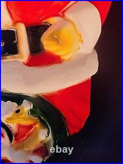 Empire Santa Claus Blow Mold 46 Green Toy Sack Christmas Lighted 1968 Vintage