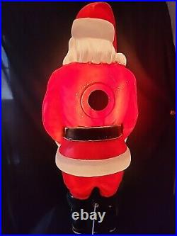 Empire Santa Claus Blow Mold 46 Green Toy Sack Christmas Lighted 1968 Vintage