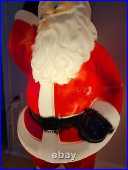 Empire Santa Claus Blow Mold Vintage 1970s Red Christmas Waving Tested 40