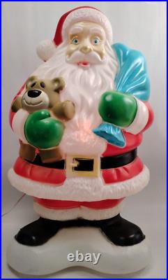 Empire Santa withTeddy Bear & Toys 40 Blow Mold Holiday Christmas Yard Decor