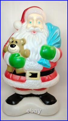 Empire Santa withTeddy Bear & Toys 40 Blow Mold Holiday Christmas Yard Decor
