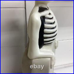 Empire Skeleton Tombstone RIP Blow Mold Halloween 34.5 lights up damaged cord